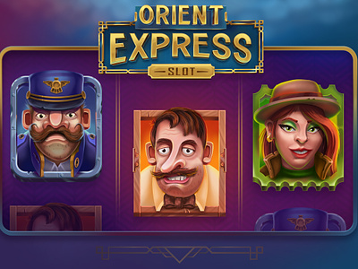 Slot "ORIENT EXPRESS" 2d 2dart art bigwin coin illustration logo slot win игра