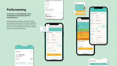 PetScreening app app design design dualboot partners ui ux