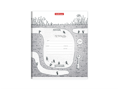 Notebook Cover – Ants Illustration branding design graphic design illustration notebook cover