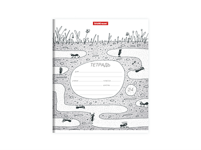 Notebook Cover – Ants Illustration branding design graphic design illustration notebook cover vector