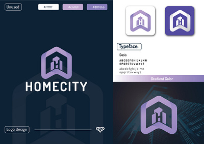 HomeCity - Logo Design appicon branding building logo construstion logo graphic design h logo home logo house logo logo logo brand logo concept logo desing logo mark negative space logo symbol