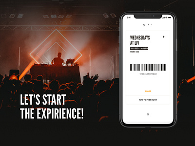 Inlist Ticket event mobile interface ui