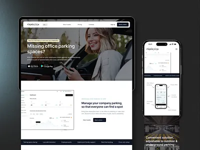 Parkiza — Landing Page app app design design landing page parking app product design ui user experience user interface ux website