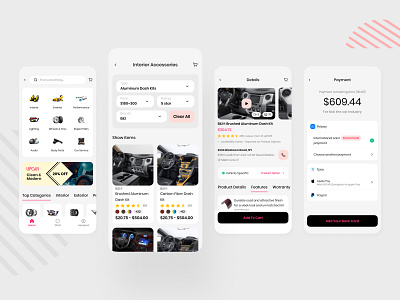 Upcar Auto Parts - Mobile Supper App accessories car part accessories e commerc mobile motocar part payments service store superapp ui ux