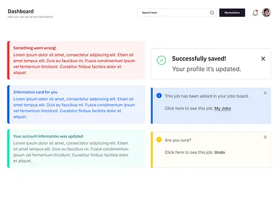 Information Cards - Dashboard card card information cards dashboard design documentation front end graphic design information information card informação job boarding job posting page pop up ui ux
