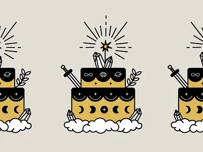 Birthday Card astrology birthday birthday card cake crystals greeting card tarot witchy