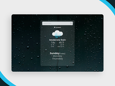 Weather App UI ui ux
