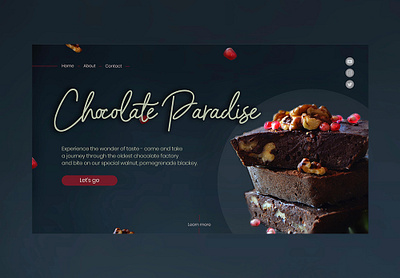 Chocolate Paradise branding chocolate design graphic design landing page typography ui ui design ux web design