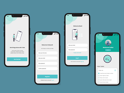 ToDo Mobile App design designreplication dribbbledebut firstpost firstshot minimalist todoapp ui ux