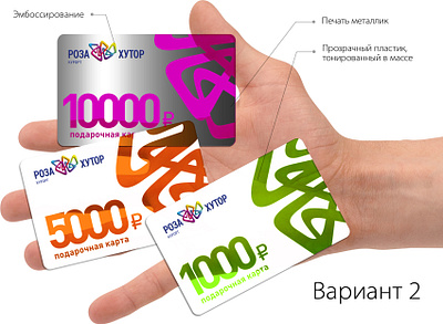 Gift Cards, Rosa Khutor. 1000/5000/10000 giftcards rosakhutor розахутор