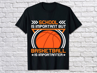SCHOOL IS IMPORTANT BUT BASKETBALL IS IMPORTANTER 80s 90s athlete baseball basket basketball basketball player bball classic cool cute funny lebron nba playoffs quotes retro sport sports team