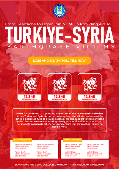 TURKIYE-SYRIA Earthquake victims donation poster (practice) branding design donation poster graphic design illustration poster design typography vector