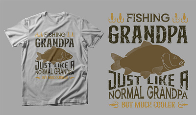 Grandpa Fishing Design ai design chat gpt fishing design grandpa design graphic design logo midjourney t shirt design trendy design typography