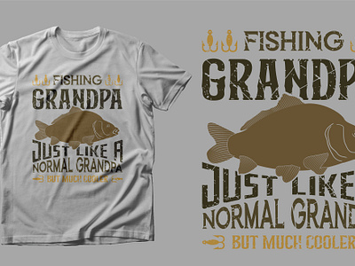 Grandpa Fishing T-shirt Design. Fishing Graphic by aminulxiv