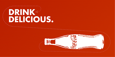 Drink Delicious - Coca Cola poster design (concept) billboard design branding coca cola design graphic design illustration logo poster desgn typography vector