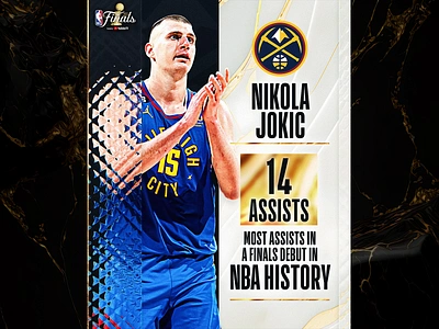 JOKIC - NBA FINALS RECORD adobe photoshop basketball championship creative denver denver nuggets design graphic design nba photoshop social media typography