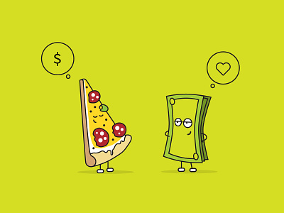 pizza loves$ drawing illustration personage pizza sketch