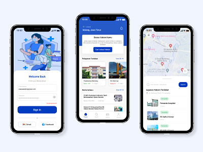 VaksinApp Mobile App app healthy hospital mobile ui vaccine