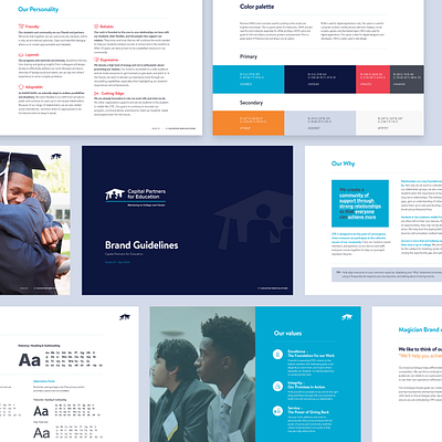 Branding Guide - Capital Partners for Education branding charity design graphic design logo non profit non profit nonprofit nonprofit website design