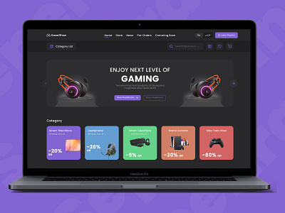 🎮 Game Shop - Home Page 3epehran branding design home home page landing plants website sepehran tech ui ux