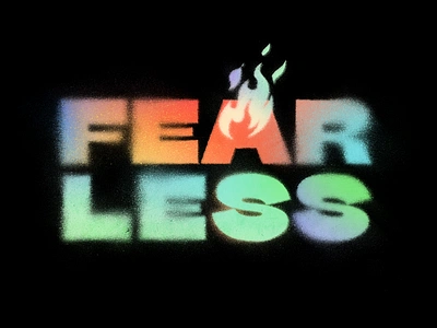 FEARLESS colors design details grafitti lettering procreate spray