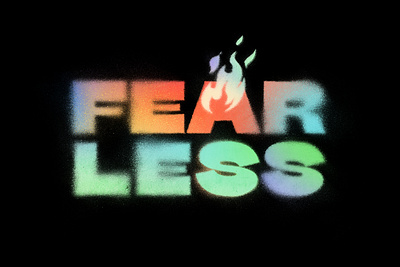 FEARLESS colors design details grafitti lettering procreate spray