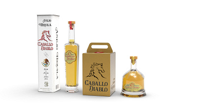 Caballo Diablo | Añejo / Extra Añejo Tequila 3d alcohol bottle design brand identity branding liquor mexico package design packaging tequila