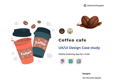 coffee shop ordering app UX/UI design case study animation app branding case study design graphic design illustration logo ui ui design ux ux design vector website