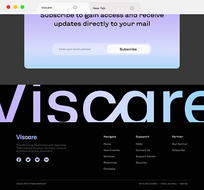 Viscare Telemedicine/ Telehealth Landing page animation blockchain design designer graphic design healthtech illustration product designer telehealth u ui user user interface web 3