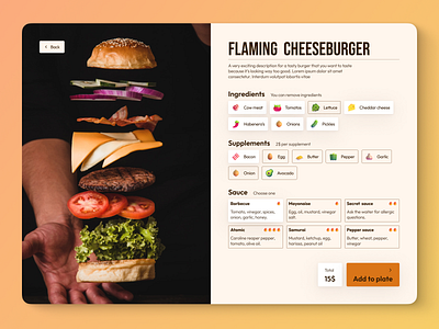 Restaurant menu order - UI exploration menu personalization restaurant ui ux