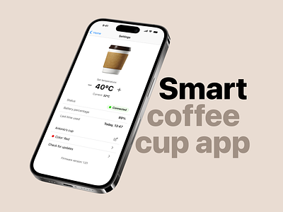 Typography Nerd Coffee Cup App 2023 clean design figma modern ui ux