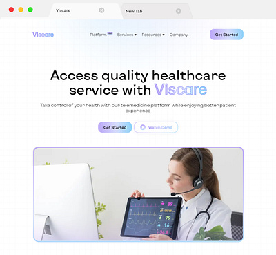 VISCARE- A Telemedicine/Telehealth Website Design animation blockchain dapps design designer graphic design product designer ui user interface web3.0