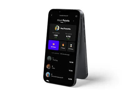 Mobile game leaderboard - UI exploration application design game leaderboard mobile ui