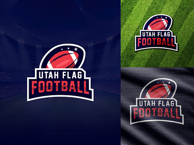 Utah Flag American Football Logo Design 3d brand identity branding business creative logo custom logo design football graphic design letter logo logo logo maker modern logo soccer sports vector