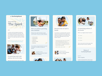 OurFamilyWizard Email Template children co parenting divorce email family family app kids newsletter parenting ui us