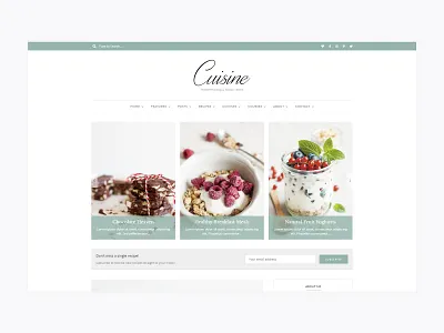 Cuisine - WordPress Blog & Recipe Theme blog food blog graphic design recipe blog ui ux web design website design wordpress wordpress design wordpress template wordpress theme