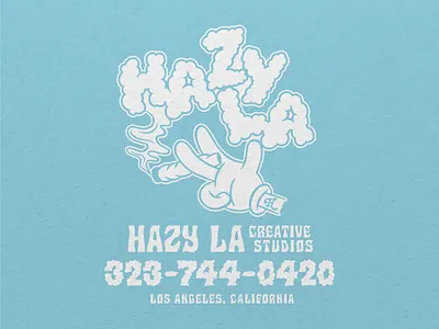 Hazy Clouds branding california cannabis clouds graphic hazy illustration joint la lockup los angeles smoke type vector weed