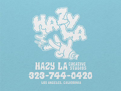 Hazy Clouds branding california cannabis clouds graphic hazy illustration joint la lockup los angeles smoke type vector weed