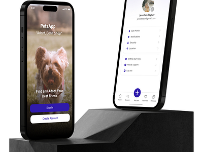 PetsApp app design ui ux