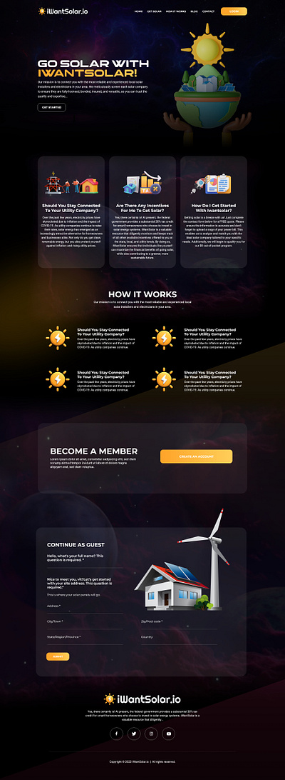 Solar Web Design 3d graphic design logo ui