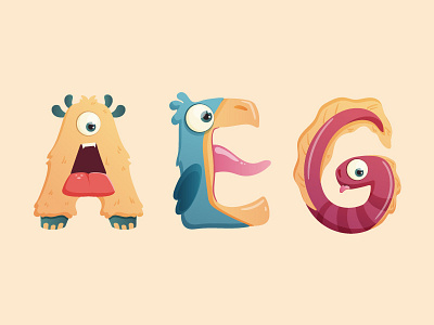 Little Monster Alphabet design graphic design illustration typography