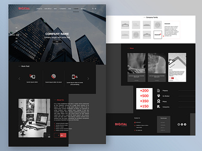 Dark theme for website - Full page - ui/ux adobe xd design figma graphic design ui uiux ux website xd