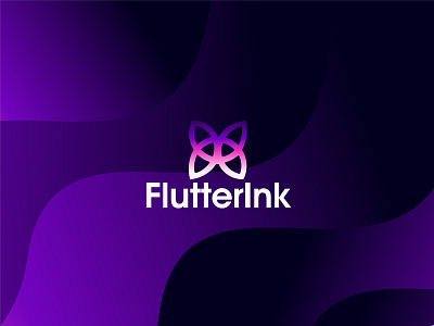 FLUTTERLNK app logo design bestlogo2023 brand identity branding design illustration innovation logo logo logo designer logo maker logo2023 ntural logo mark organic logo technology