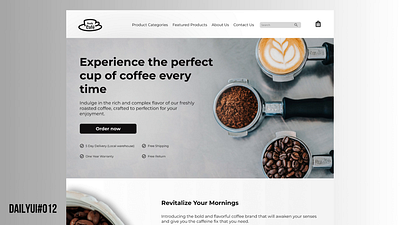 DailyUI - Product Landing Page 012 animation caffè coffe dailyui dailyui012 design desktop ecommerce food landingpage product productlandingpage ui