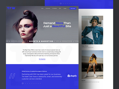 TRW.NYC - Design Agency Landing Page Website agency brand branding clean design flat graphic design home page illustration landing page logo minimal mockup photoshop ui ux vector web design website