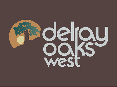 Delray Oaks West Logo app branding delray delray oaks west design dow florida graphic design illustration logo south florida typography ui ux vector