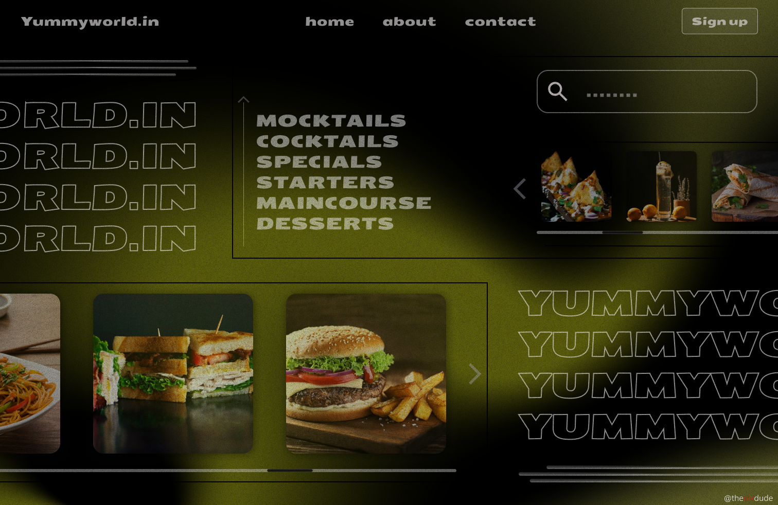Restaurant Landing page aesthetic animation app design branding design desktop food gradients graphic design illustration logo menu card motion graphics restaurant typography ui ux version web design yummy