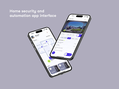 Home security and automation app mobile mobile interface secure app smart home smart home app ui ux design