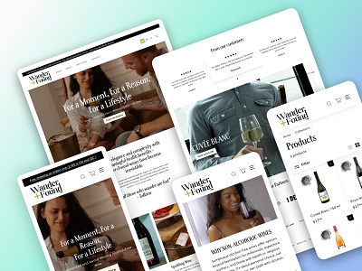 Alcohol-free wine website layout by Ryan Bollenbach on Dribbble