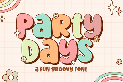 Party Days Font app branding creativefabrica design fonts graphic design handwriting illustration logo ui